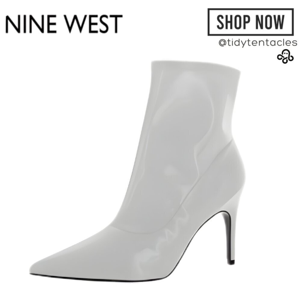 Nine West Jory‎ 3 Ankle Boots Booties Women's Size 7 in White